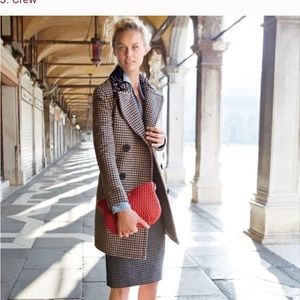 J.CREW Captain In Jeweled Houndstooth Coat